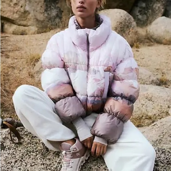 Free People Jackets & Blazers - New Free People Movement In a Bubble Shine Puffer Jacket Primaloft. L